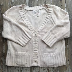 Old Navy Button Up 3/4 Sleeve Thick Knit Sweater